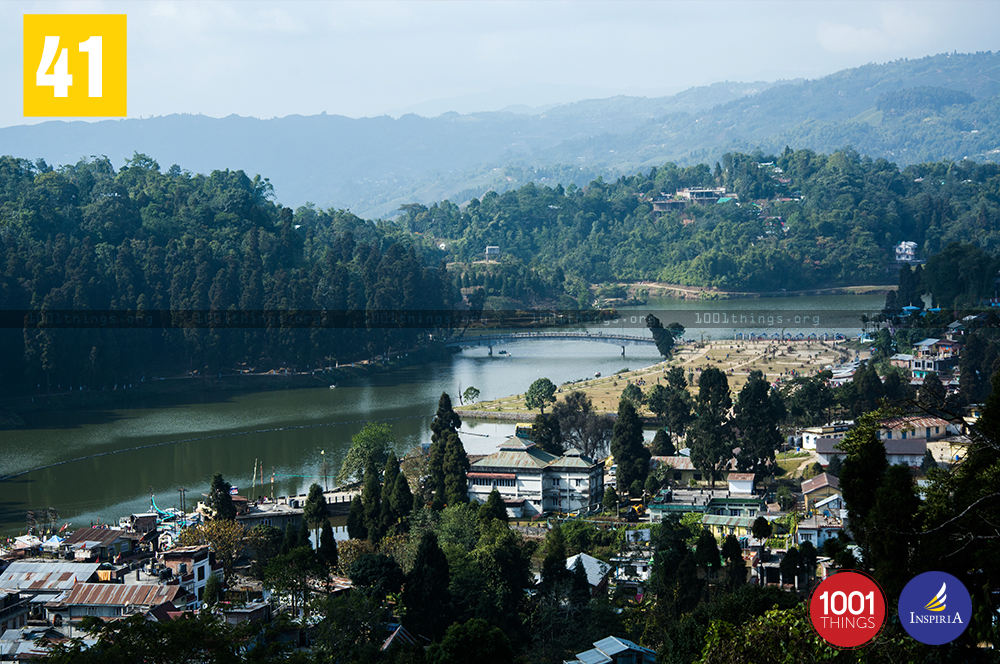 Aerial View of Mirik Lake, Darjeeling