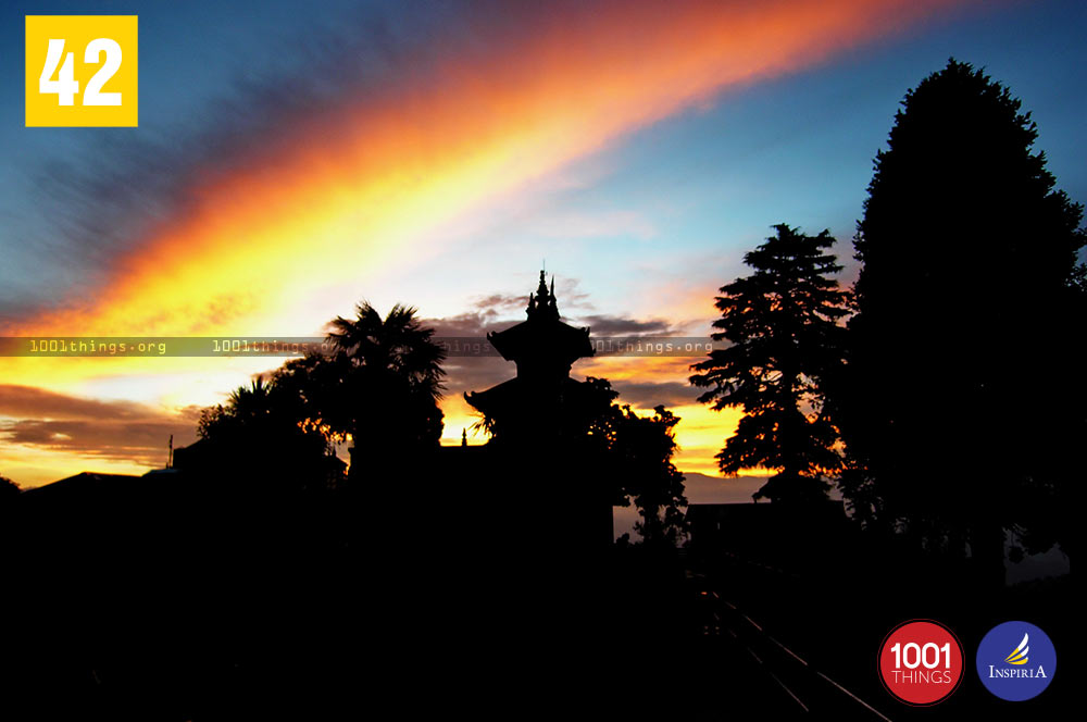 Sunset at Dhirdham Temple, Darjeeling