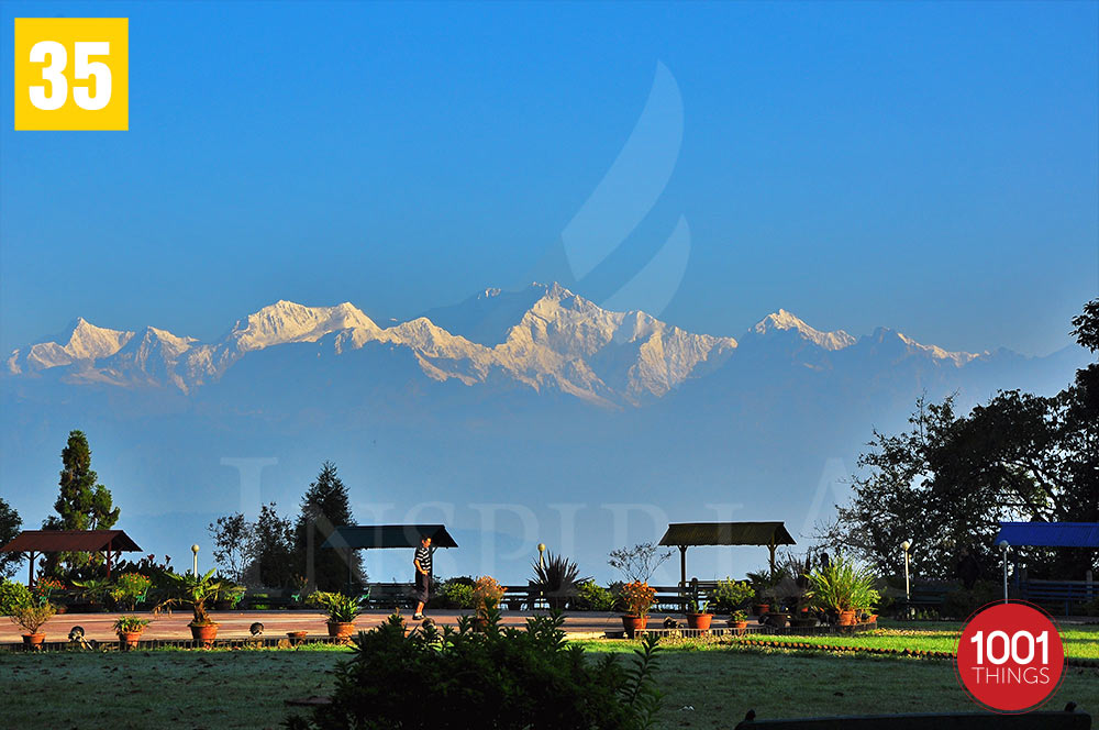 View of Mt. kanchenjunga from Shrubbery Nightingale Park, Darjeeling