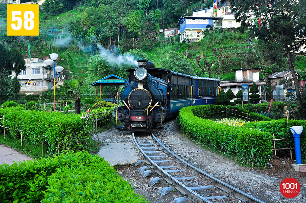 Toy Train at Batasia Loop, Darjeeling