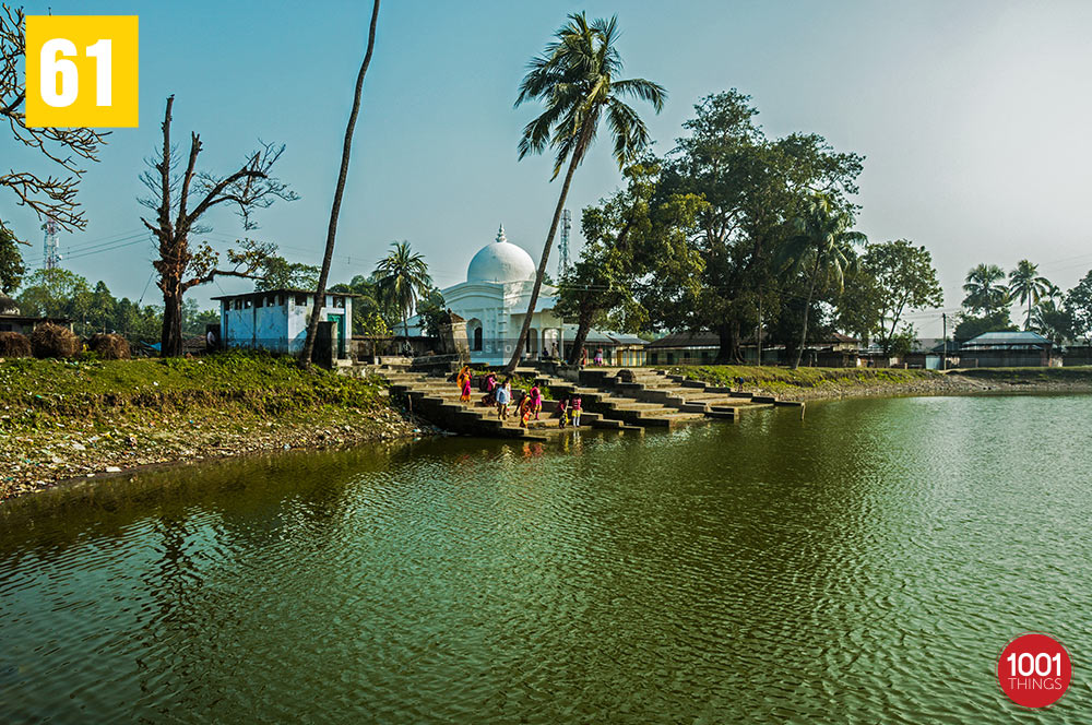 The holy lake at Jalpesh Temple, Jalpaiguri