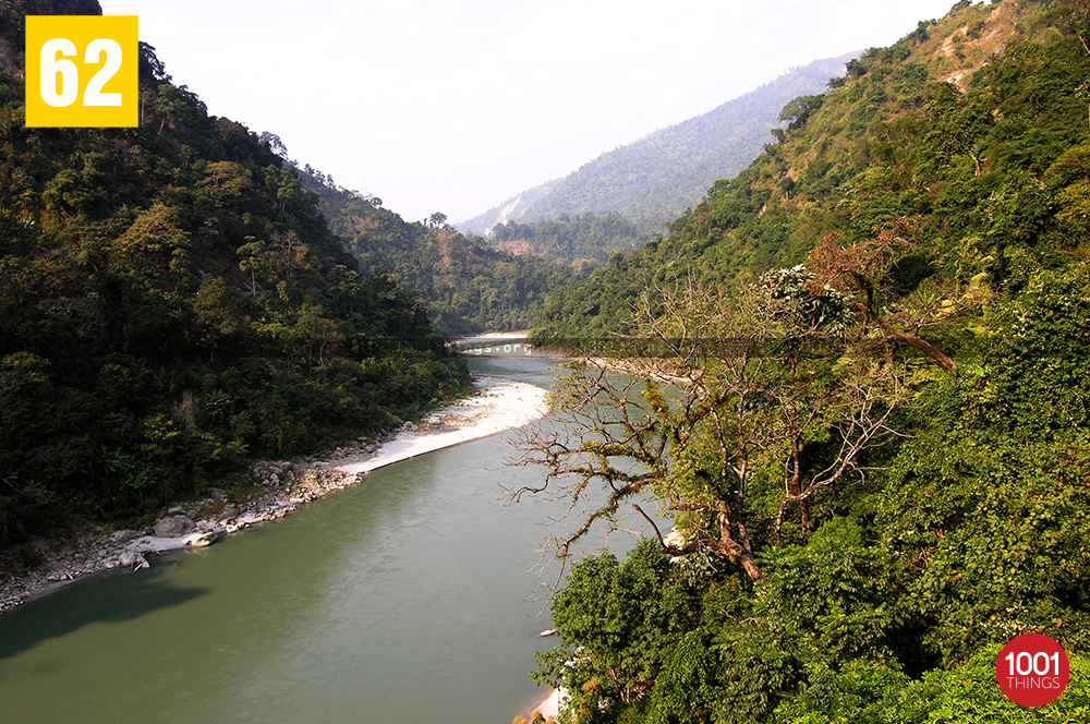 Top view of Teesta River