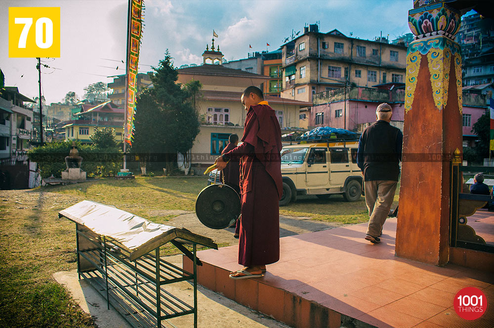 Evening prayer bell at Tsonga Gumba, Kalimpong