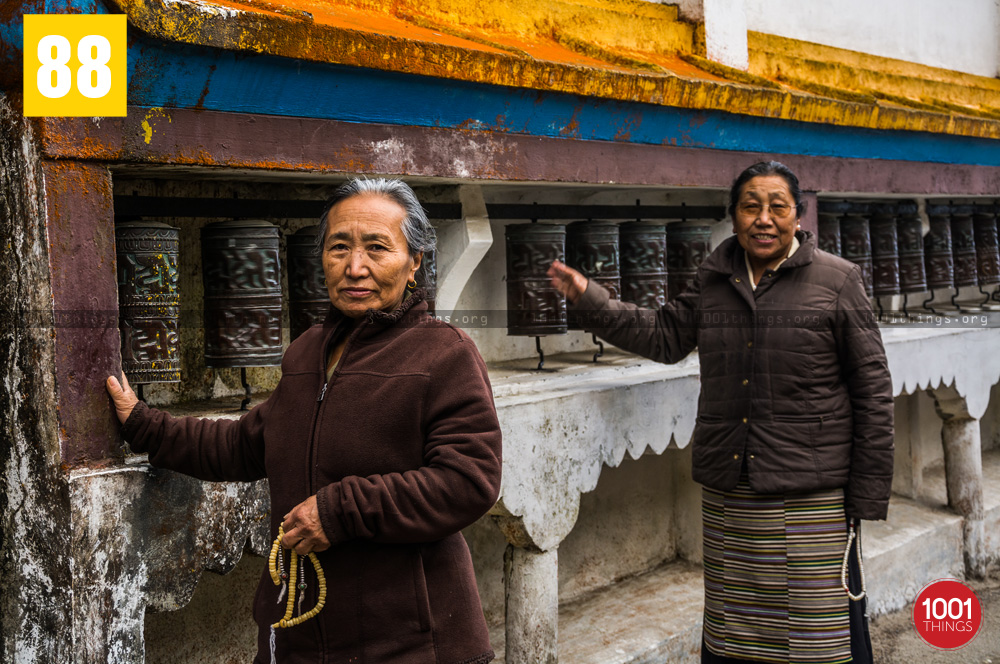 Buddhists at Yiga Choeling Monastery, Ghoom, Darjeeling