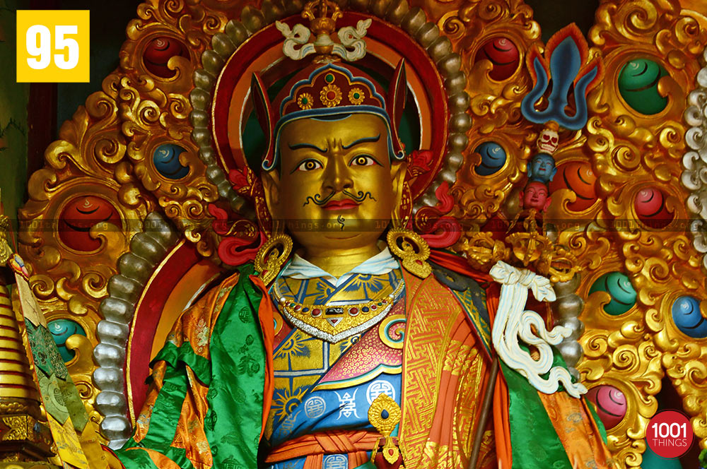 Guru Padmasambhava idol at samtse monastery
