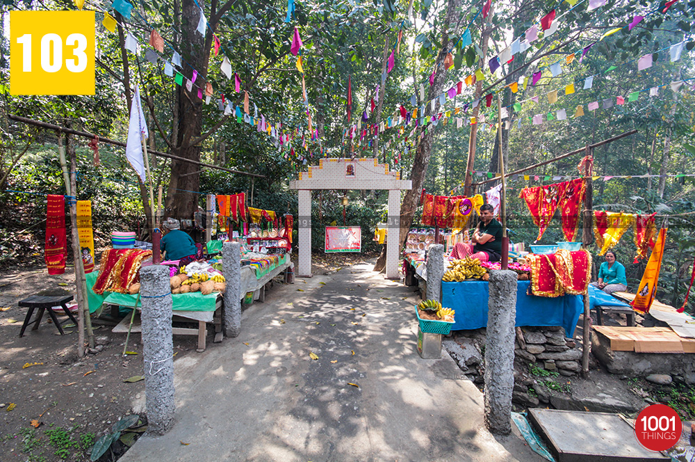 Main entrance to 3rd Mile Mandir, Kalimpong