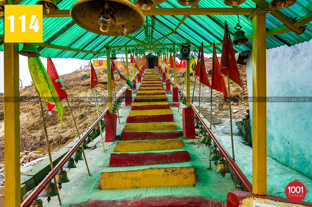 The-stairs-leading-to-the-bunker-at-old-Baba-mandir