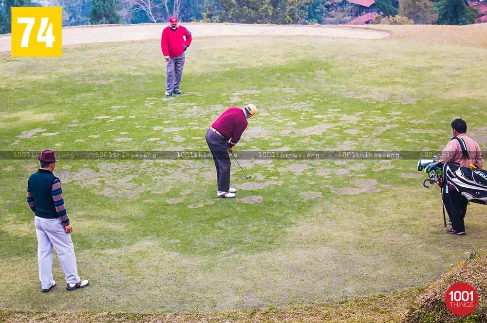Army personnel at Army Golf Course Kalimpong
