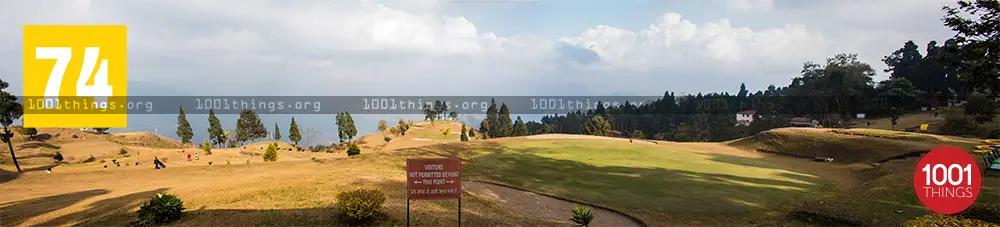 Panorama view of Army Golf Course Kalimpong