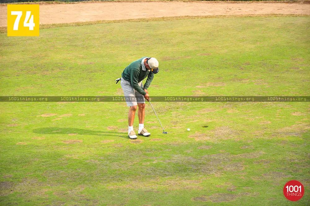Player at Army Golf Course Kalimpong