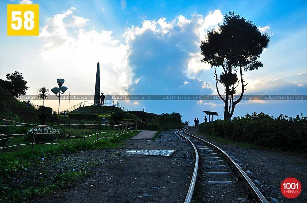 Railway track at Batasia Loop Darjeeling