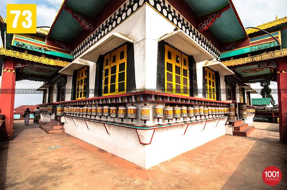 Prayer wheels at Zang Dhok Palri Phodang Kalimpong