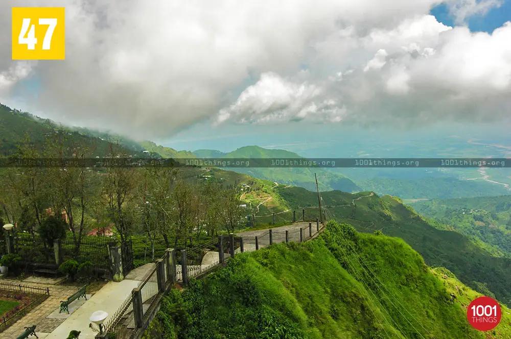Majestic view of Eagles Crag Kurseong