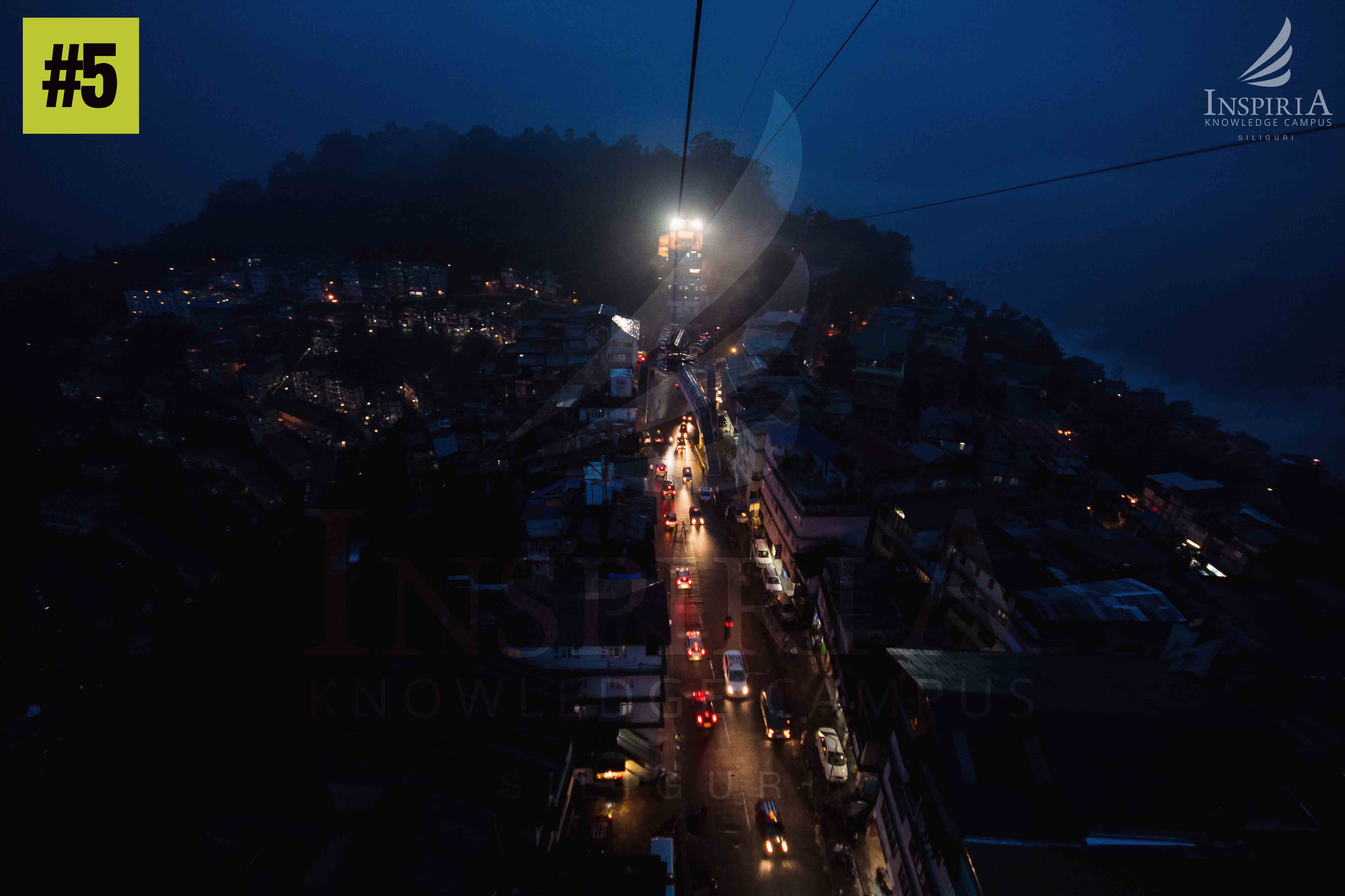 Gangtok Ropeway — bird's eye view of the city