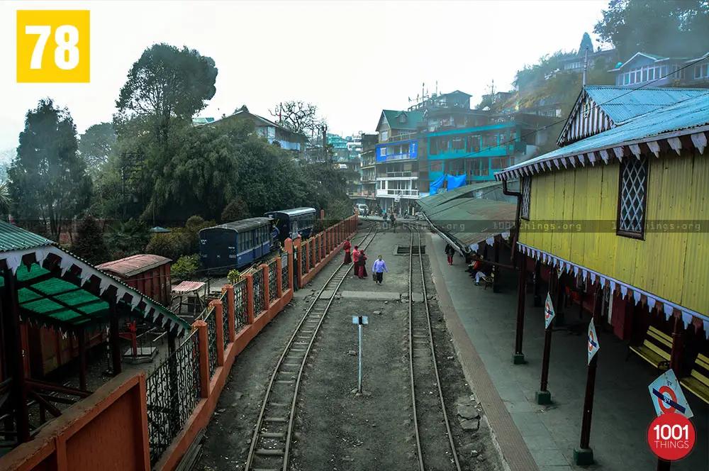 Railway tracks of Ghum Railway Station Darjeeling