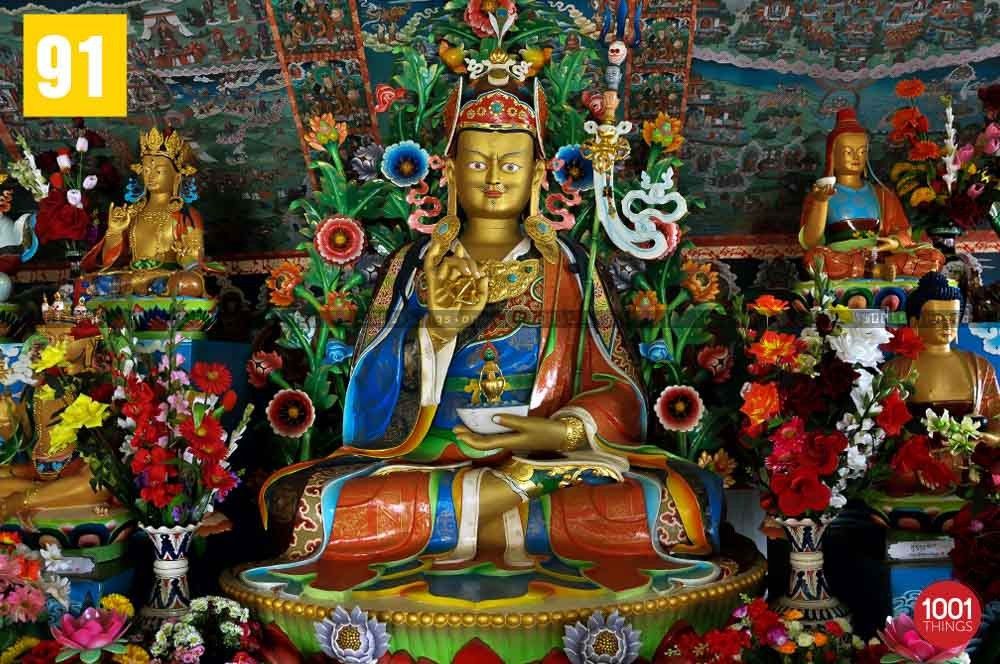 Main idol at Great Stupa Ugyen Mindrolling Samten, Lava, Kalimpong