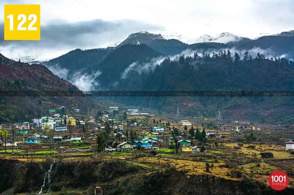 A village across the river from Lachung
