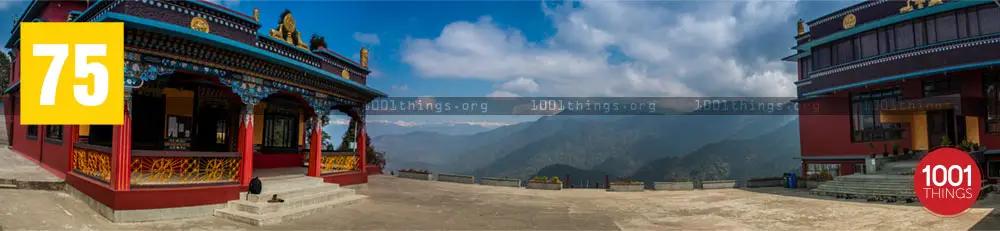 Panorama view of Lava Monastery Lava