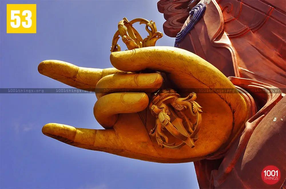 Close up hand shot Samdrupste Namchi Sikkim