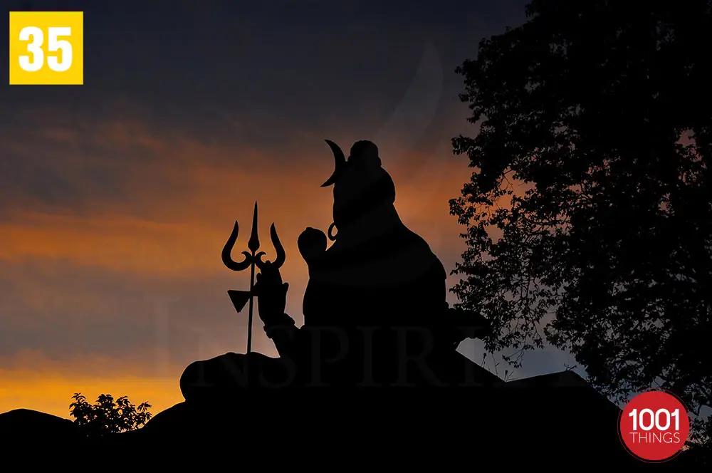 Lord Shiva Statue at Shrubbery Nightingale Park Darjeeling