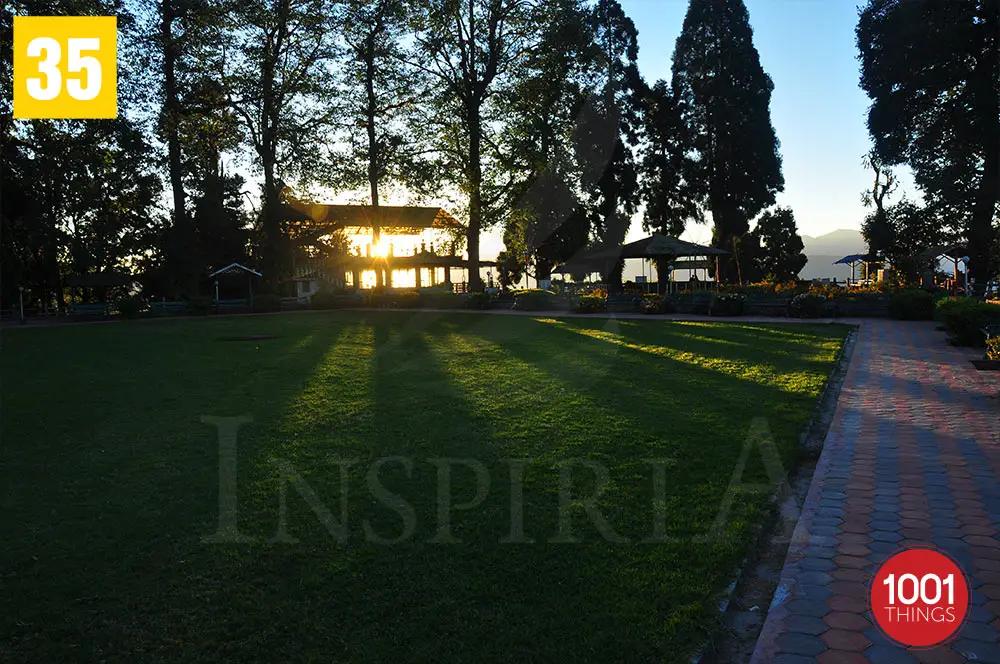 Sunset at Shrubbery Nightingale Park Darjeeling