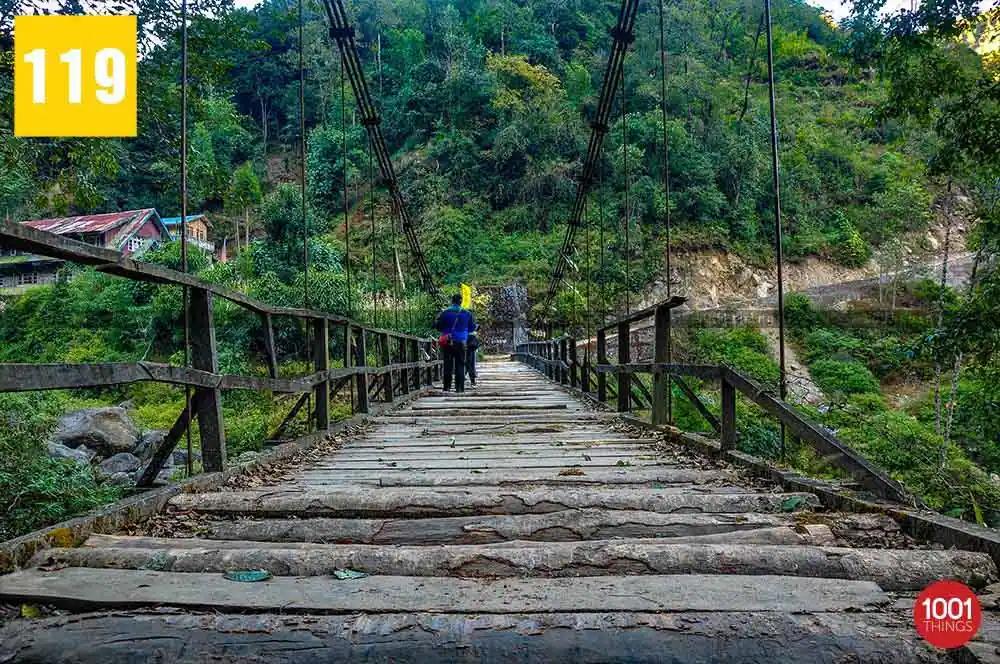 Srikhola — wooden hanging bridge