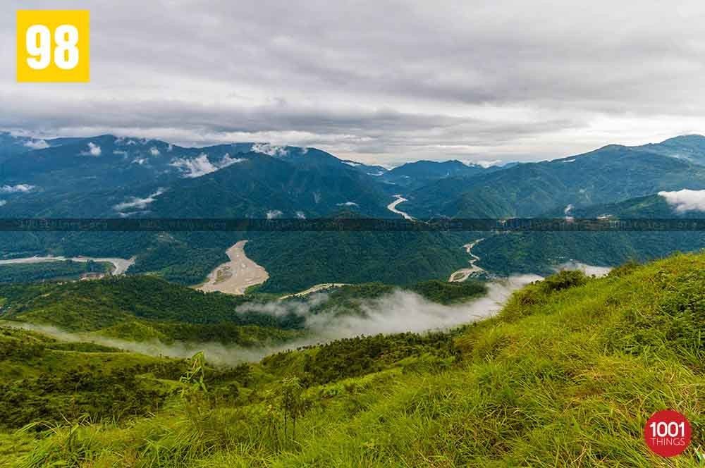 Panoramic view of Teesta Valley Durpin Dara
