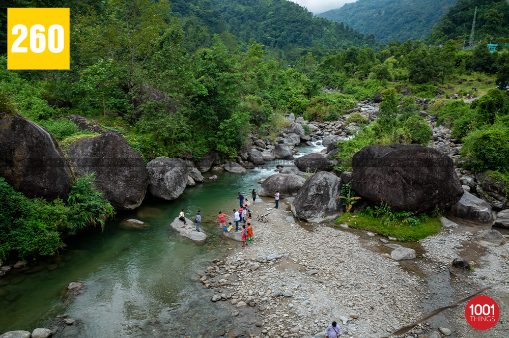 The people enjoying at serene beautiful Riyang Khola, Jogi Ghat