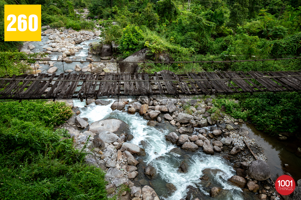The old wooden bridge, Jogi Ghat.